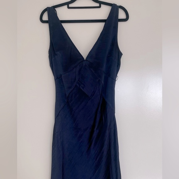 ASOS ROYAL BLUE SATIN MIDI DRESS! - Picture 3 of 3